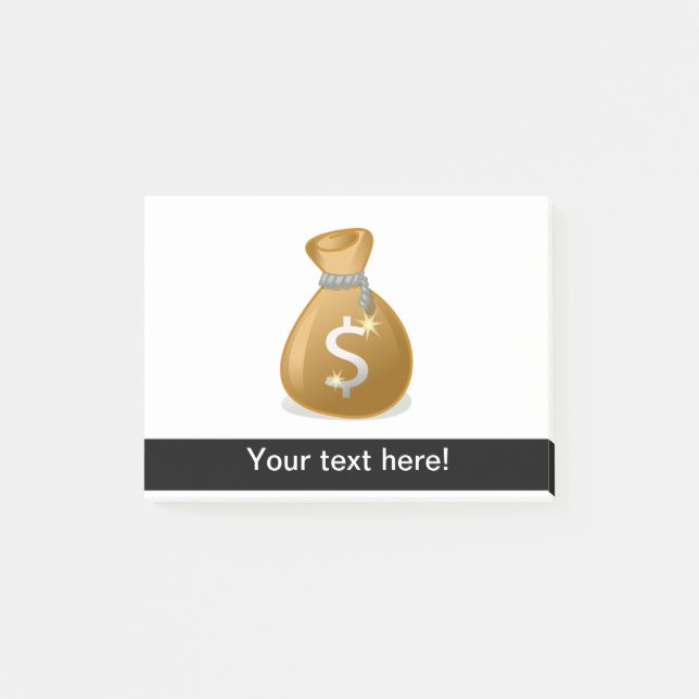 Money bag Clipart Post-it Block (Framsida)