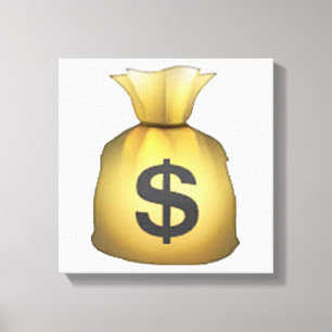 Money Bag - Emoji Canvastryck
