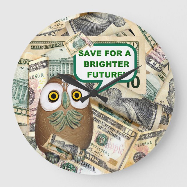 Money ~ $ Clock Stor Klocka (Framsida)