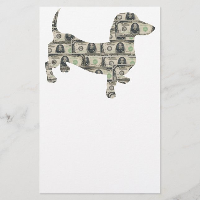 Money Dachshund Wall street Brevpapper (Framsida)