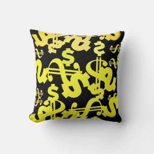 Money Dollar Mönster Dekorativ kudde Cushion