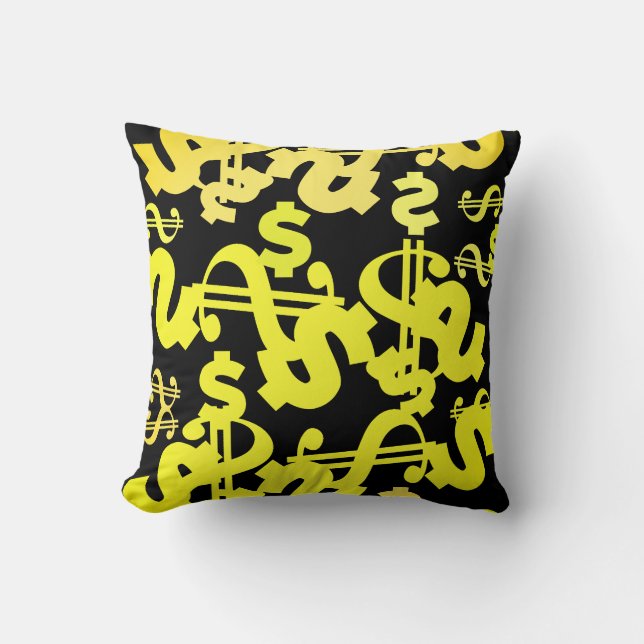 Money Dollar Mönster Dekorativ kudde Cushion (Framsida)