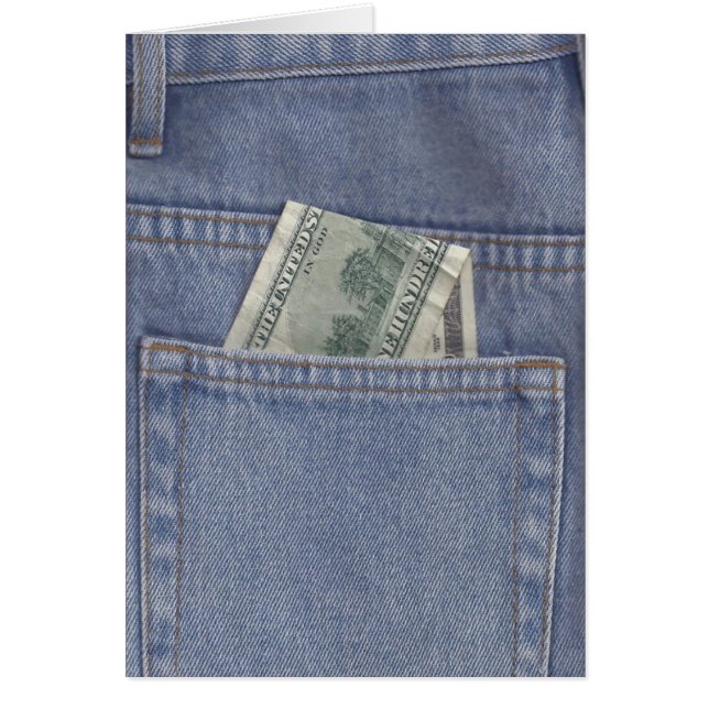 MONEY GIFT CARD PENEY I DIN POCKET HÄLSNINGSKORT (Framsidan)