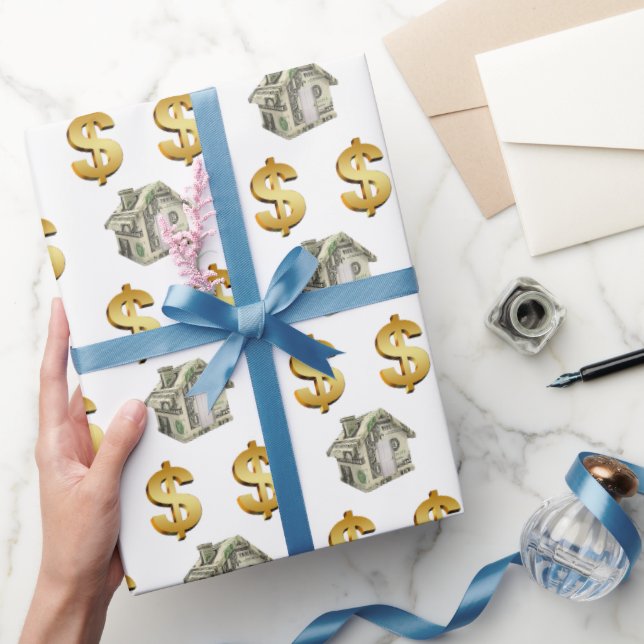 Money Houses och Dollar Signs Presentpapper (Gifting)