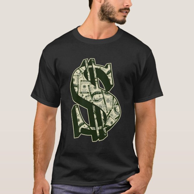 Money I Dollar Bill I United Stater Dollar I Dolla T Shirt (Framsida)