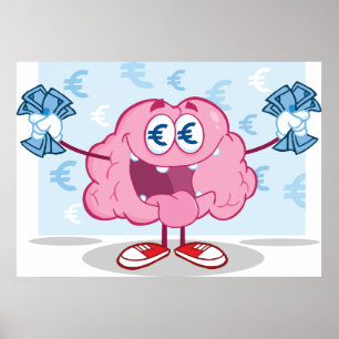 Money Loving Creature Holding Pengarar Poster