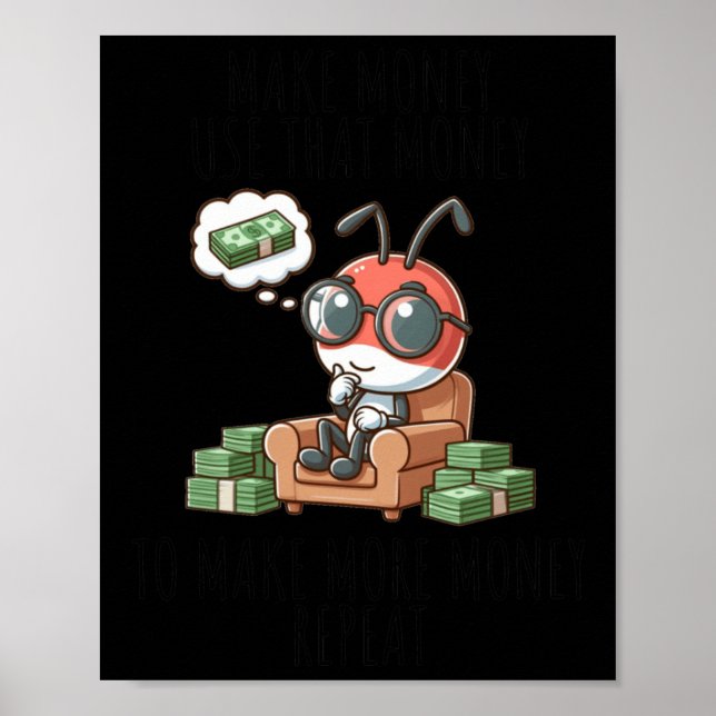 Money Maker Ant Sticker Poster (Framsidan)
