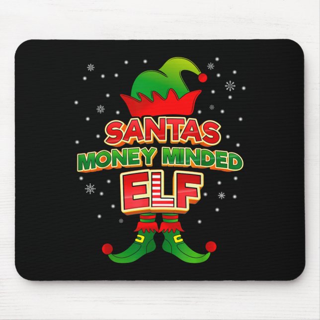 Money Minded Elf Christmas Matching Costumes X-mas Musmatta (Framsidan)