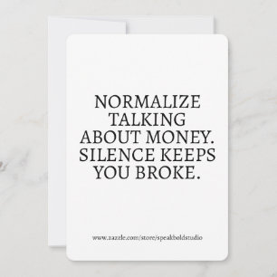Money Mindset Motivation Card,Gift for Girl Chef Julkort