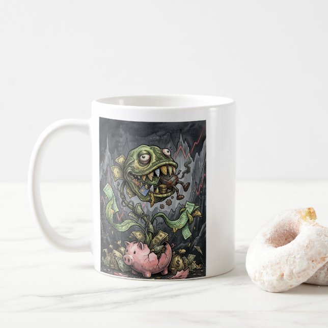 Money Monster Rising Kaffemugg (Med munk)