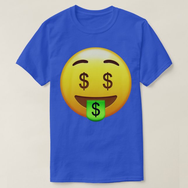 Money Mouth Ansikte Emoji TShirt T Shirt (Design framsida)