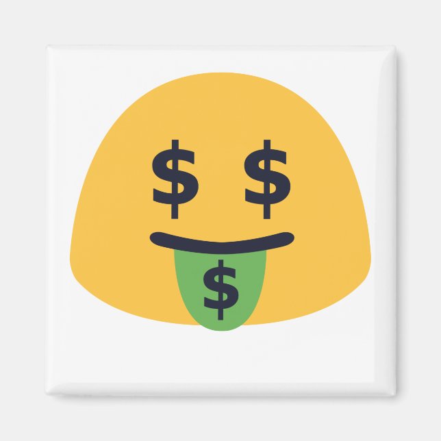Money Mouth Emoji Magnet (Framsidan)