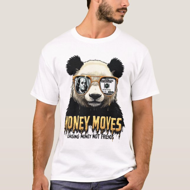 Money Moves Panda Shades T-Shirt (Framsida)