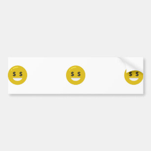 money öga emoji bildekal