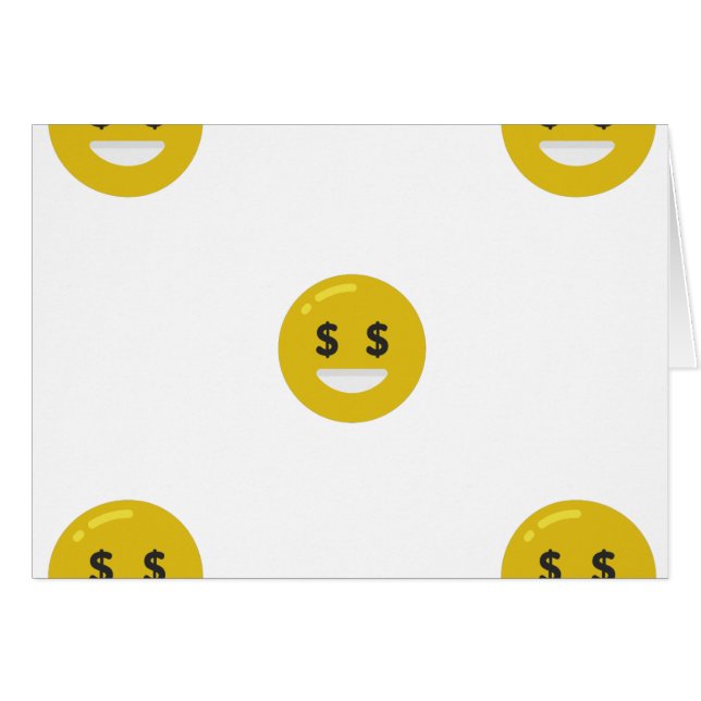 money öga emoji hälsningskort (Framsidan Horizontal)
