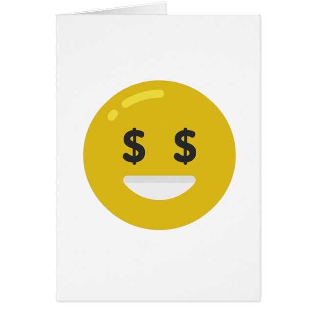 money öga emoji hälsningskort (Framsidan)