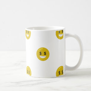 money öga emoji kaffemugg