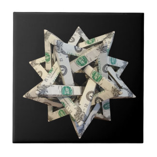 Money Origami Five Intersecting Tetrahedra Kakelplatta