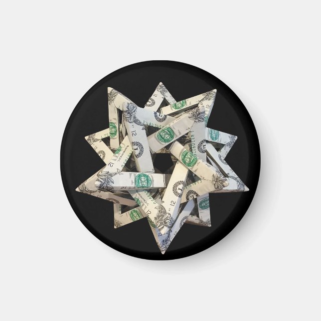 Money Origami Five Intersecting Tetrahedra Magnet (Framsidan)