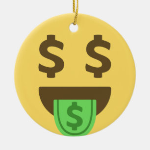 Money&Pengarar Emoji Julgransprydnad Keramik