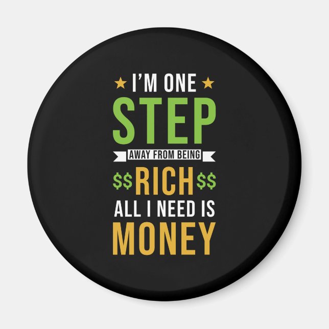 Money Quote roligt Magnet (Framsidan)