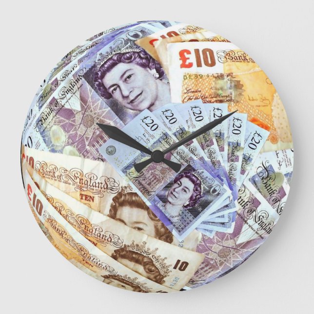 Money ~ SEK Clock Stor Klocka (Framsida)