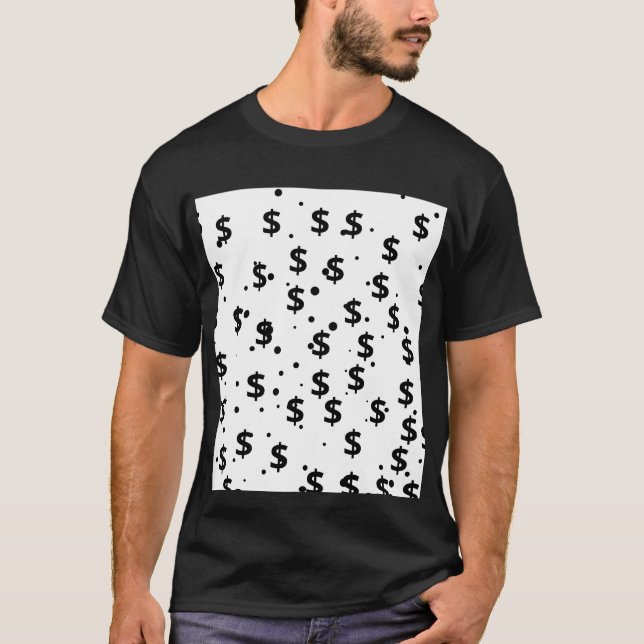 Money Talks" – Bold Dollar Sign Graphic T-Shirt (Framsida)