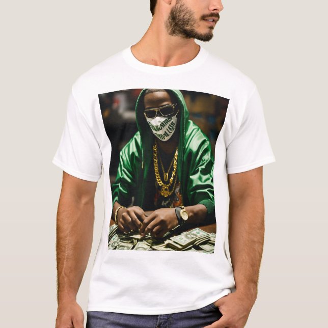 Money Talks Graphic Hoodie" T Shirt (Framsida)