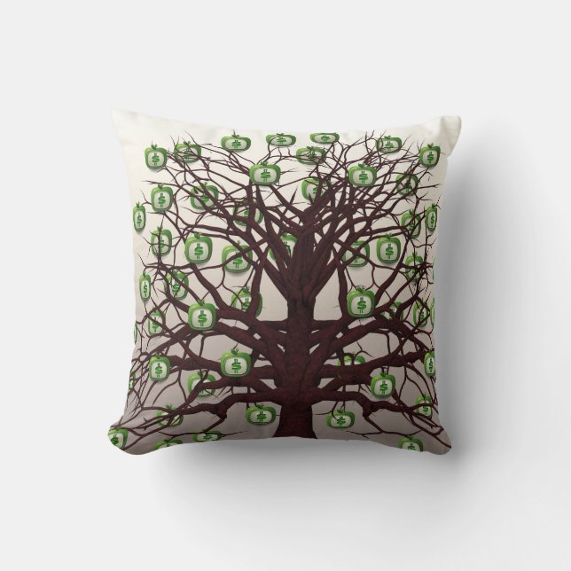 Money träd cushion kudde (Framsida)