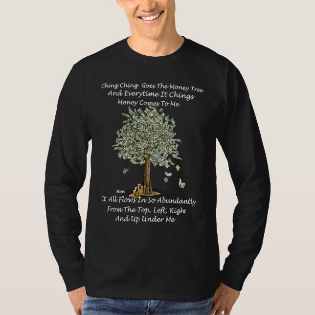 Money Träd Mantra T Shirt (Framsida)