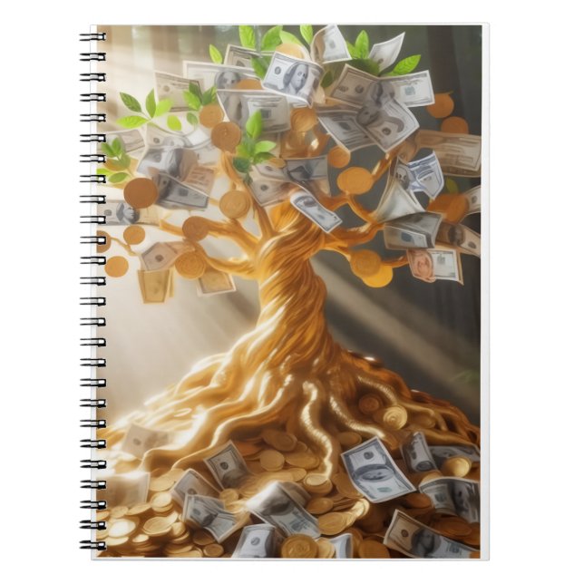 Money Tree Notebook Anteckningsbok (Framsidan)