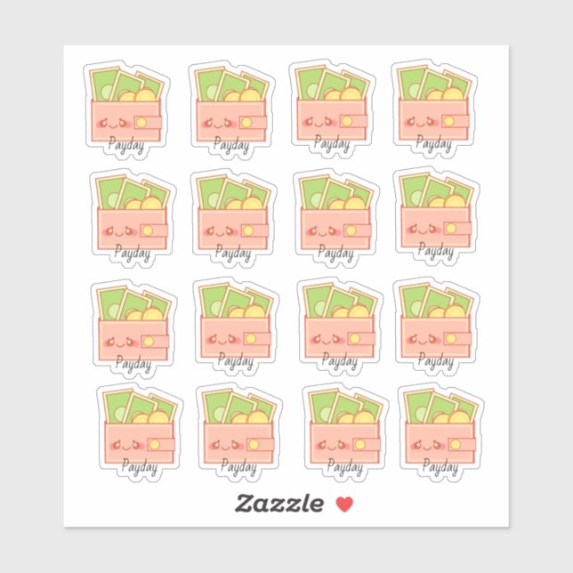 Money Wallet Klistermärken (Ark)