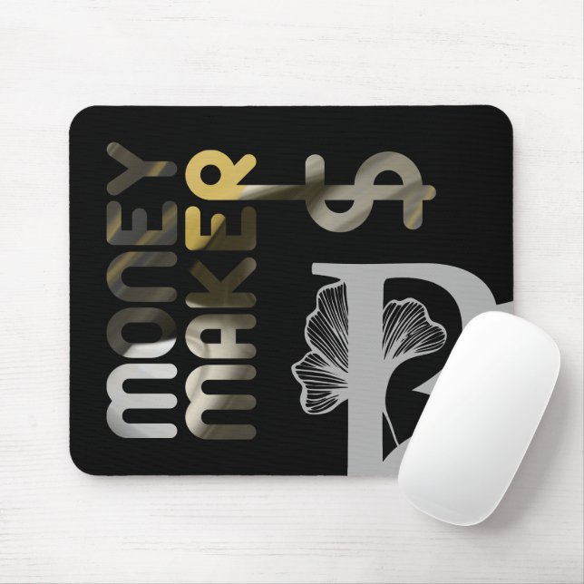 MONEYMAKER Mousepad Trend Abstrakt Black White Musmatta (Med mus)