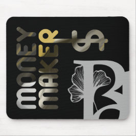 MONEYMAKER Mousepad Trend Abstrakt Black White Musmatta