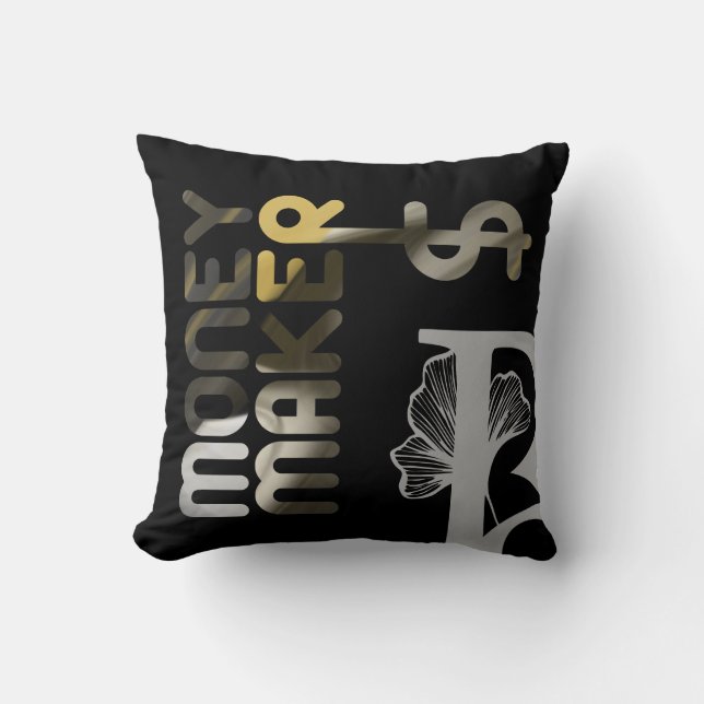 MONEYMAKER Pillow Abstrakt Insida Decor Black Kudde (Framsida)