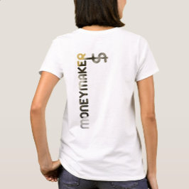 MONEYMAKER T-Shirt Trend Abstrakt White Guld