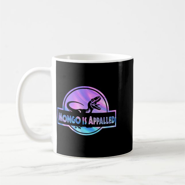 Mongo Flyger Bisonlled Roligt Dinosaurie Meme För Kaffemugg (Vänster)