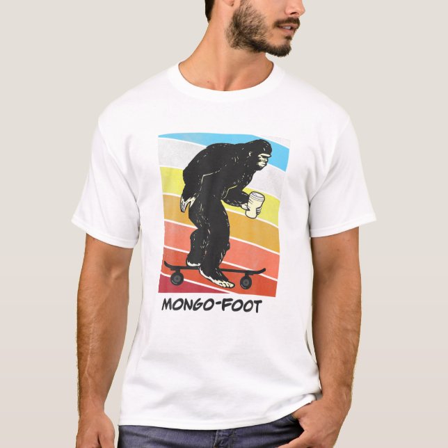 Mongo Foot Bigfoot Sasquatch Skateboard Skateboard T Shirt (Framsida)