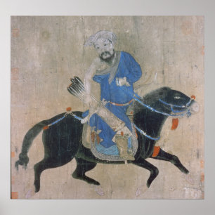 Mongol ärkare på horseback poster