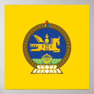 Mongol (mongolisk) emblem poster