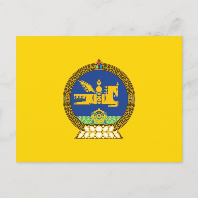 Mongol (mongoliskt emblem) vykort (Framsida)