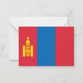 Mongolia flagga anteckningskort