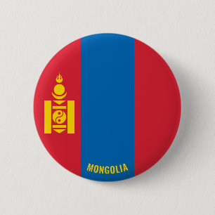 Mongolia Flagga Charming Patriotic Knapp