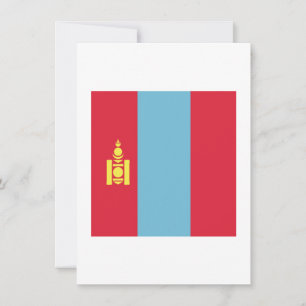 Mongolia Flagga Emblem Kort