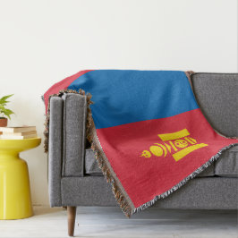 Mongolia flagga filt