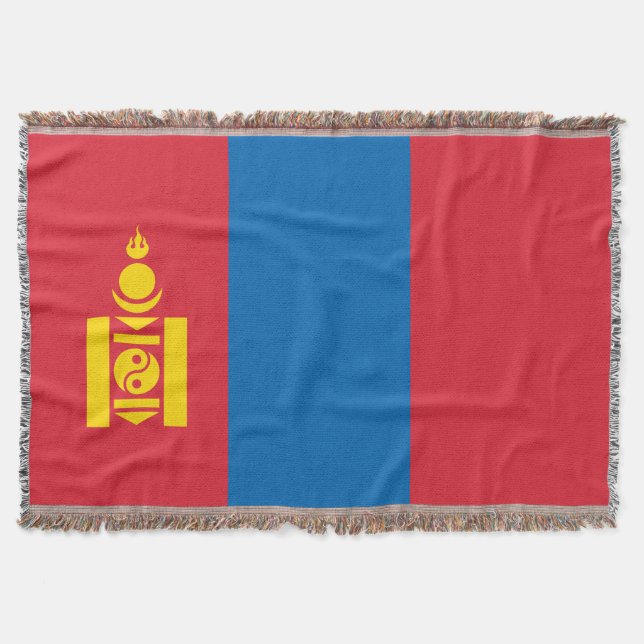 Mongolia flagga filt (Framsidan)