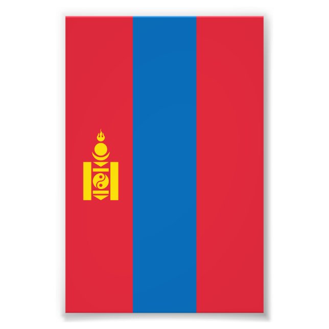 Mongolia flagga fototryck (Framsidan)