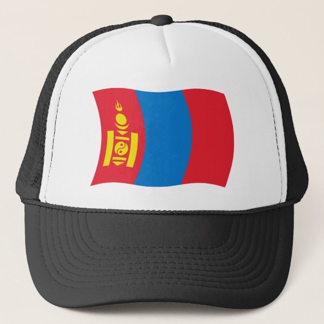 Mongolia Flagga Hat Keps (Framsida)