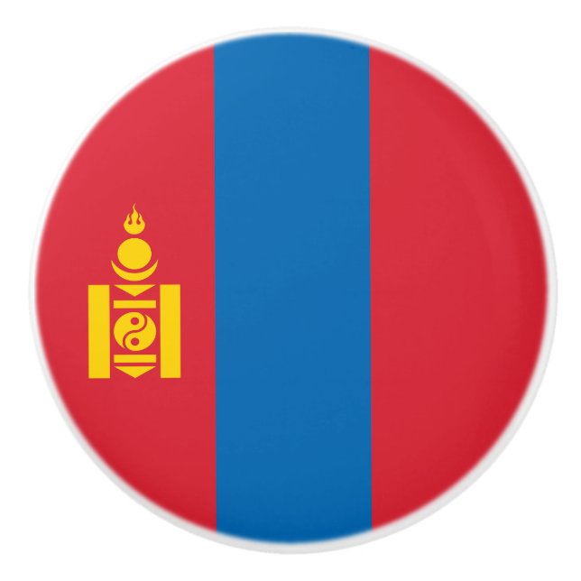 Mongolia Flagga Knopp (Framsidan)