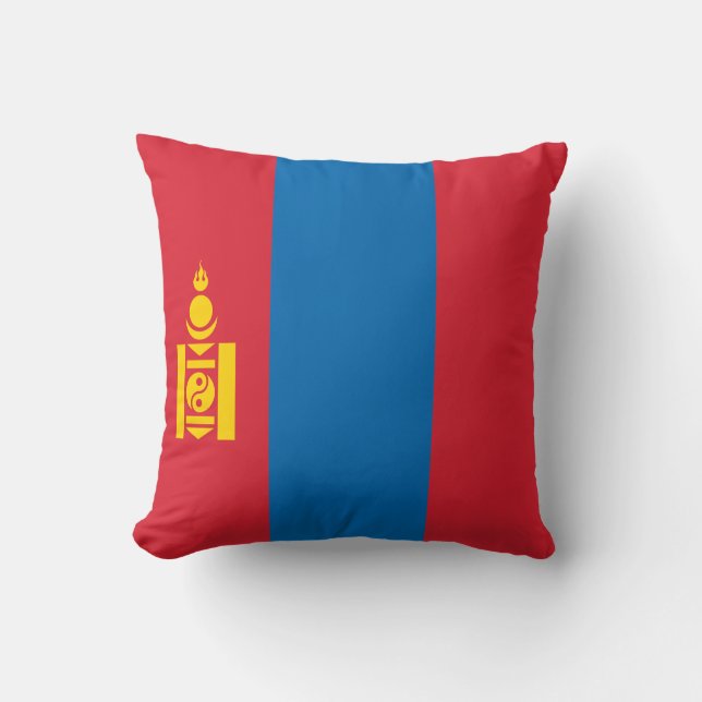Mongolia Flagga Kudde (Framsida)